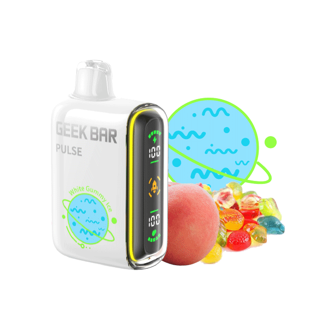 Geek Bar Pulse Disposable Vape - 15000 Puffs White Gummy Ice