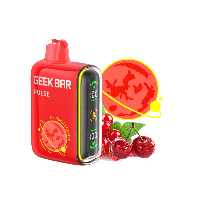 Geek Bar Pulse Disposable Vape - 15000 Puffs California Cherry,Strawberry CC
