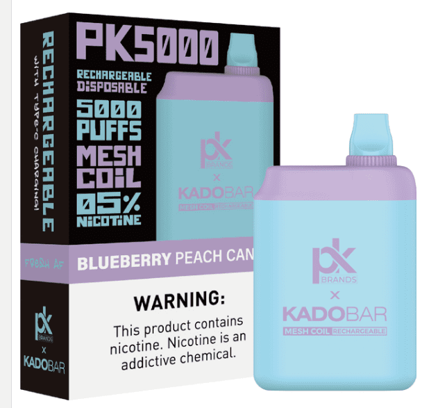 Pod King Kado Bar PK5000 Disposable Vape - 5000 Puffs Blueberry Peach Candy