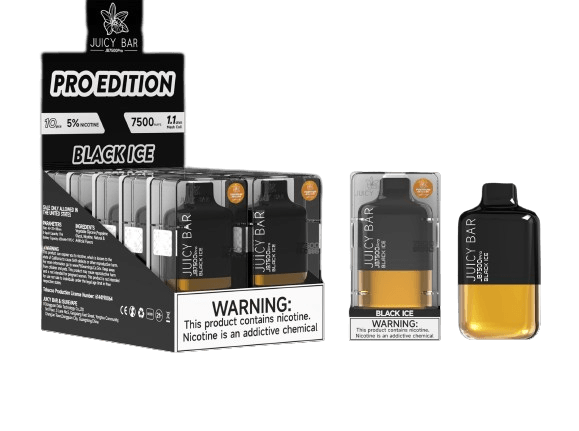 Juicy Bar JB7500 Disposable Vape - 7500 Puffs Black Ice - BLACK EDITION,Strawberry Raspberry Cherry Ice - BLACK EDITION