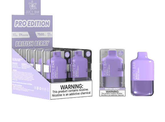 Juicy Bar JB7500 Disposable Vape - 7500 Puffs British Berry