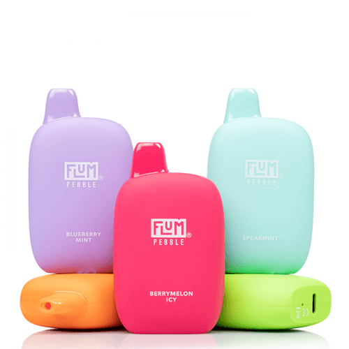 Flum Pebble Disposable Vape - 6000 Puffs Peach Icy