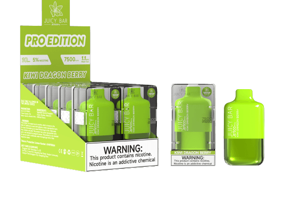 Juicy Bar JB7500 Disposable Vape - 7500 Puffs Kiwi Dragon Berry,Spearmint