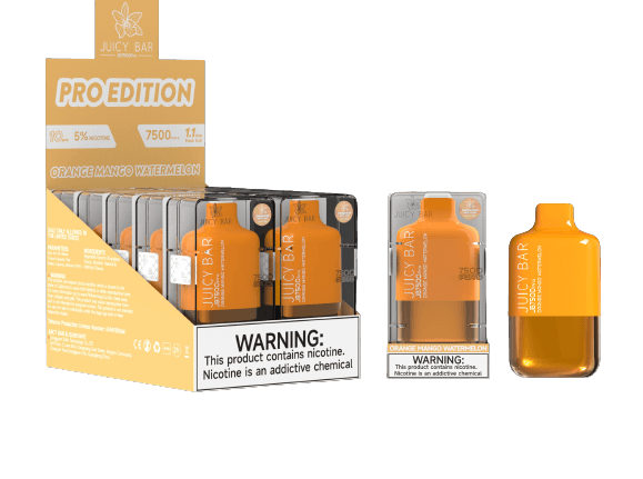 Juicy Bar JB7500 Disposable Vape - 7500 Puffs Orange Mango Watermelon