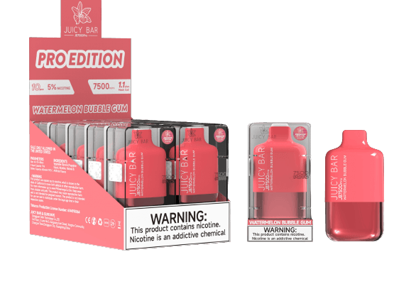 Juicy Bar JB7500 Disposable Vape - 7500 Puffs Watermelon Bubblegum